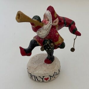 Vintage House of Hatten Heart Beats Collection D. Calla Merry Maker Santa 1998